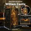 DIY Dollhouse Booknook, Book Nook Miniature Kit for Bookshelf Insert Decor Crafts for Adults and Teens, 3D Wooden Puzzle Bookends with Sensor Led Light (William Castle) view 2
