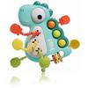 Dinosaurs Montessori Toys Learning Educational Toddler Toy Dinosaur Silicone Pull String Toy for Toddlers Baby Fidget Sensory Montessori Toys Sensory Plane Travel Games for Boys Girls Gifts (Blue) view 3