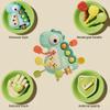 Dinosaurs Montessori Toys Learning Educational Toddler Toy Dinosaur Silicone Pull String Toy for Toddlers Baby Fidget Sensory Montessori Toys Sensory Plane Travel Games for Boys Girls Gifts (Blue) view 4