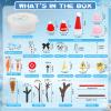 9 Pack Build A Snowman DIY Kit Christmas Crafts for Kids Christmas Stocking Stuffers White Modeling Clay Snowman Kit Winter Themed Party Holiday Activities Indoor Decor Gift Christmas Themed Gifts view 2