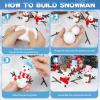 9 Pack Build A Snowman DIY Kit Christmas Crafts for Kids Christmas Stocking Stuffers White Modeling Clay Snowman Kit Winter Themed Party Holiday Activities Indoor Decor Gift Christmas Themed Gifts view 4