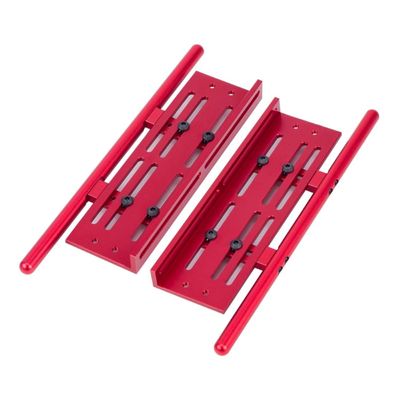 Aluminum Rock Side Sliders Plate Adjustable for 1/8 1/10 RC Crawler Car SCX10 II 90046 Wrangler TRX4 YiKong CC01 TF2 Gen8 Parts (Red)