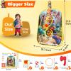 RaboSky 4-in-1 Dinosaur Bean Bag Toss Game for Kids Ages 3-5 4-8, Big Birthday Party Gifts & Fun Outdoor Activities for Boys, Toddlers with 6 Fruit Beanbags, 6 Rings, 6 Sticky Balls & 2 Axes view 2