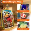 RaboSky 4-in-1 Dinosaur Bean Bag Toss Game for Kids Ages 3-5 4-8, Big Birthday Party Gifts & Fun Outdoor Activities for Boys, Toddlers with 6 Fruit Beanbags, 6 Rings, 6 Sticky Balls & 2 Axes view 4