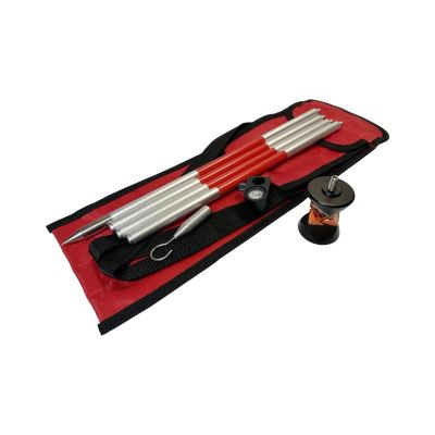 360 Degree Mini Prism For Total Station Replace Mini Prism Survey+4 Poles With Soft Bag+A Bubble+A Hook