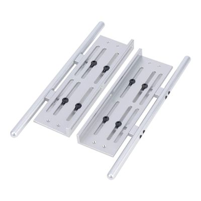 Aluminum Rock Side Sliders Plate Adjustable for 1/8 1/10 RC Crawler Car SCX10 II 90046 Wrangler TRX4 YiKong CC01 TF2 Gen8 Parts (Silver)