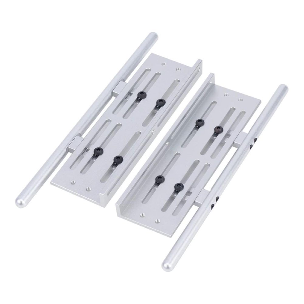 Aluminum Rock Side Sliders Plate Adjustable for 1/8 1/10 RC Crawler Car SCX10 II 90046 Wrangler TRX4 YiKong CC01 TF2 Gen8 Parts (Silver)