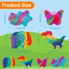 AHHSOY 4 Pack Sensory Activity Board Toys Set, Silicone Fidget Toys Adults Toddler, Bulk Party Favors Sensory Toys for Kids 8-12, Calm Down Fidget Toy for Stress Relief ADHD and Autism view 2