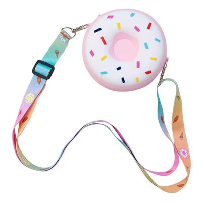 Girls Crossbody Purse Cartoon Silicone Donut Handbag Cute Kids Shoulder Bag for Gift, Cartoon Purse Bags