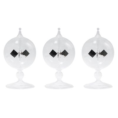Viodmss 3X Clear Solar Power Radiometer Sun Light Vanes Glass Radiometer Science Educational Light Mill