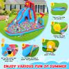 AKEYDIY Bounce House Water Slide Park for Kids 3-10 Backyard, Water Slide W/ 470W Blower, Water Bounce House W/Pool, Long Slide, Pool, Climbing Wall, Tunnel, Pouring Basin, Hoop, Water Cannon view 4