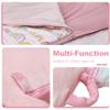 SHALALA NEW YORK Toddler Nap Mat with Pillow & Blanket for Girls, Sleeping Bag Nap Mat, Pink Horse Soft Plush Slumber Bag for Girls 64" x 26" view 3