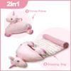 SHALALA NEW YORK Toddler Nap Mat with Pillow & Blanket for Girls, Sleeping Bag Nap Mat, Pink Horse Soft Plush Slumber Bag for Girls 64" x 26" view 4