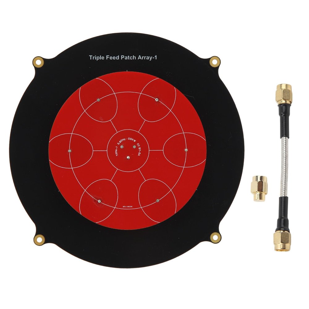 5.8GHz FPV Antenna, High Gain Directional Circularly Polarized, Triple Feed Patch Antenna with 7 Coupled Patch for RC Fixed Wing FPV