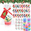 Blosssound Christmas Clay Sets Pcs Christmas Party Favors with Pcs Xmas Clays Molds DIY Holiday Clay Craft Kit for Classroom Gifts Treat Bags Stuffers Supplies(Green, Modern) view 1