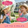 Walkie Talkies for Kids,5 Colourful Channels 2 Way Radio,Compass Flashlight and Magnifying Glass,3 Miles Long Range for Adventure Game,Outside, Camping, Hiking,Toys for 3-12 Year Old Boys Girls view 4