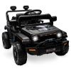 Ride On Truck for Kids, 12V Battery Powered Toy Car with Remote Control, Spring Suspension, LED Headlight and Music, Dual 25W Toddler Electric Vehicles for Girls Boys 3-5, Black view 1