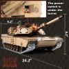 Supdex 1/16 RC Tank, Heng Long US M1A2 Abrams Army Toy with Smoke, Sound and Lights, Remote Control Tank That Shoots with Upgraded Metal Tracks, Idler and Sprocket Wheel, Steel Gearbox, Batteries*2 view 2