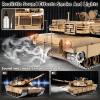 Supdex 1/16 RC Tank, Heng Long US M1A2 Abrams Army Toy with Smoke, Sound and Lights, Remote Control Tank That Shoots with Upgraded Metal Tracks, Idler and Sprocket Wheel, Steel Gearbox, Batteries*2 view 3