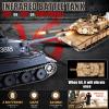Supdex 1/16 RC Tank, Heng Long US M1A2 Abrams Army Toy with Smoke, Sound and Lights, Remote Control Tank That Shoots with Upgraded Metal Tracks, Idler and Sprocket Wheel, Steel Gearbox, Batteries*2 view 4