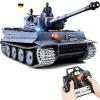 Supdex 1/16 RC Tank, Heng Long Metal Tiger I Army Toy with Smoke, Sound and Lights, Remote Control Tank That Shoots with Upgraded Metal Tracks, Idler and Sprocket Wheel, Steel Gearbox, Batteries*2 view 1