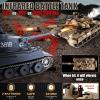 Supdex 1/16 RC Tank, Heng Long Metal Tiger I Army Toy with Smoke, Sound and Lights, Remote Control Tank That Shoots with Upgraded Metal Tracks, Idler and Sprocket Wheel, Steel Gearbox, Batteries*2 view 4