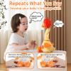 Jollybaby Plush Talking Singing Dancing Musical Strawberry Duck Toy for Toddlers 1-3 Just Like Cactus Toy, Music Mimicking Interactive Toys for Crawling Kids, Sensory Gift for Baby 0-6-12 Month view 3