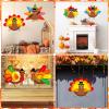 24Sets Thanksgiving Turkey Door Sign Art Sets DIY Fall Thanksgiving Turkey Paper Craft Kits Make Your Own Turkey Door Hanging Sign for Festive Fall Autumn Thanksgiving Party Decors Activities view 4
