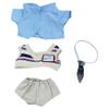 niannyyhouse 20cm Plush Doll Clothes Shirt Vest Pants Tie School Uniform Outfit 8in Doll Dressup (Blue) view 1