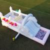 24FT Inflatable Obstacle Course Bounce House for Kids Adults,PVC Commercial Bounce House with Slide Macaron,Wet&Dry Large Pool,2 Funny Tunnel,Climbing,1100w Blower,Large Bounce House for Big Kids 5-12 view 1