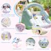 24FT Inflatable Obstacle Course Bounce House for Kids Adults,PVC Commercial Bounce House with Slide Macaron,Wet&Dry Large Pool,2 Funny Tunnel,Climbing,1100w Blower,Large Bounce House for Big Kids 5-12 view 3