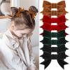 8 Pcs Velvet Hair Bows for Girls, Christmas Hair Bows Cute Bow Hair Clips Bowknot Hair Accessories Bow Alligator Clips Stocking Stuffers for Girls Kids Christmas New Year Xmas Present view 1
