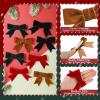 8 Pcs Velvet Hair Bows for Girls, Christmas Hair Bows Cute Bow Hair Clips Bowknot Hair Accessories Bow Alligator Clips Stocking Stuffers for Girls Kids Christmas New Year Xmas Present view 3