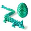 5" 3D Printed Dragon Eggs, Mystery Crystal Dragon Egg with Articulated Dragon Inside, Unique Easter Basket Stuffers & Fantasy Tabletop Decor, Fidget Toys for Kids, Collectors & Teen Boys view 1
