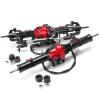 VBCERSDZ RC Vehicle Axles Compatible with D90 1:10 Scale RC Rock Crawler Car Model Accessories Parts Aluminium Alloy Front/Rear Axle with Differential Lock(1Set) view 2