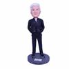 Decorative Bobblehead Black Suit 6 inches Toy for Private Collectibles Sculpture Handmade Clay Figurine view 1