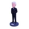 Decorative Bobblehead Black Suit 6 inches Toy for Private Collectibles Sculpture Handmade Clay Figurine view 2