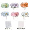 18pcs Daisy Cupcake Toppers Glitter Daisy Cake Decorations Daisy Flower Theme BaBy Shower Kids Birthday Party Supplies view 2