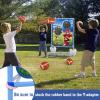 Polkoliye Football Toss Game with 4 Inflatable Balls, Indoor/Outdoor Football Throwing Target Toy for Kids Ages 4-7 8-12- Perfect Christmas Birthday Gifts for 4 5 6 7 8 9 10 11 12 Year Old Boys Girls view 2