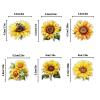18pcs Sunflower Cupcake Toppers Glitter Flower Cake Decorations Sunflower Theme BaBy Shower Kids Birthday Party Supplies view 3