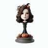 Halloween Bobblehead Spooky Doll with Pumpkins and Skulls Toy for Private Collectibles Sculpture Handmade Clay Figurine view 1
