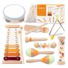 Toddler Musical Instruments Sets, Montessori Wooden Percussion Educational Baby Musical Toys Xylophone Maracas Tambourine for 2 3 4 Year Old, 18 Months Gifts for Baby Boys Girls Kids view 1