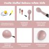 108Pcs Dusty Pink Double Stuffed Balloons Different Size, 18/12/10/5 inch Dusty Rose Matte Pink Balloons Garland Arch kit for Boho Birthday Wedding Baptism Bridal Baby Shower Party view 3