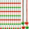 80 Pieces Christmas Bell Necklaces Xmas Jingle Bell Necklaces Bulk for Christmas Holiday Party Supplies (Color Set 2) view 1