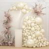 108Pcs Pearl White Double Stuffed Balloons Different Size, 18/12/10/5 inch White Pearl Ivory Balloons Garland Arch kit for Wedding Birde to be Engagement Birthday Baby Shower Decorations view 1