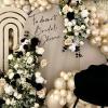 108Pcs Pearl White Double Stuffed Balloons Different Size, 18/12/10/5 inch White Pearl Ivory Balloons Garland Arch kit for Wedding Birde to be Engagement Birthday Baby Shower Decorations view 4