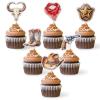 18Pcs Cowboy Cupcake Toppers Glitter Western Cowboy Theme Baby Shower Birthday Party Cake Decorations Supplies view 1
