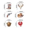 18Pcs Cowboy Cupcake Toppers Glitter Western Cowboy Theme Baby Shower Birthday Party Cake Decorations Supplies view 3