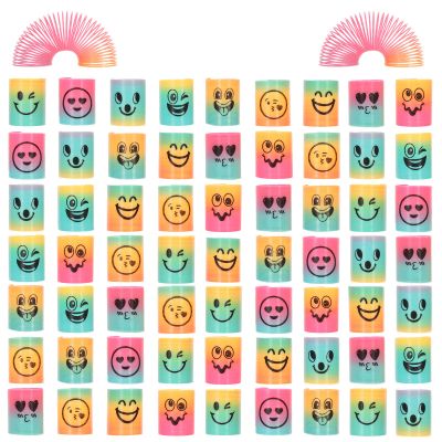 Irnushka Mini Spring Rainbow Coil Party Favors for Kids, Mini Plastic Coil Spring Toy for Easter Egg Filler Party Favor Carnival Prize Birthday Goodie Bag Stuffers (Style A+B, 120)