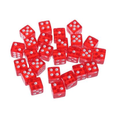 25 Pcs/Set Party Game Dice 12 Square Corner Transparent Dices Colorful Acrylic Dice Set Family Game Educational Toy